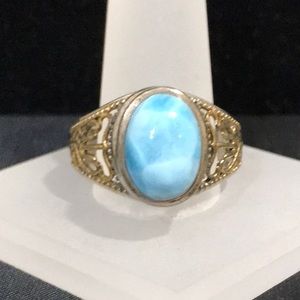 Ring - Sterling Silver - Larimar - size 10